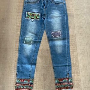 Desigual Embellished Skinny Jeans